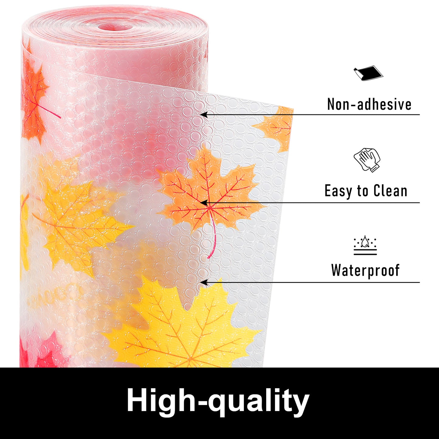 Cooyes Shelf and Drawer Liners for Kitchen Cabinets, Non Adhesive Cabinet Liner, EVA Waterproof Durable Non-Slip Drawer Mats for Shelves, Refrigerator, Storage, Desks