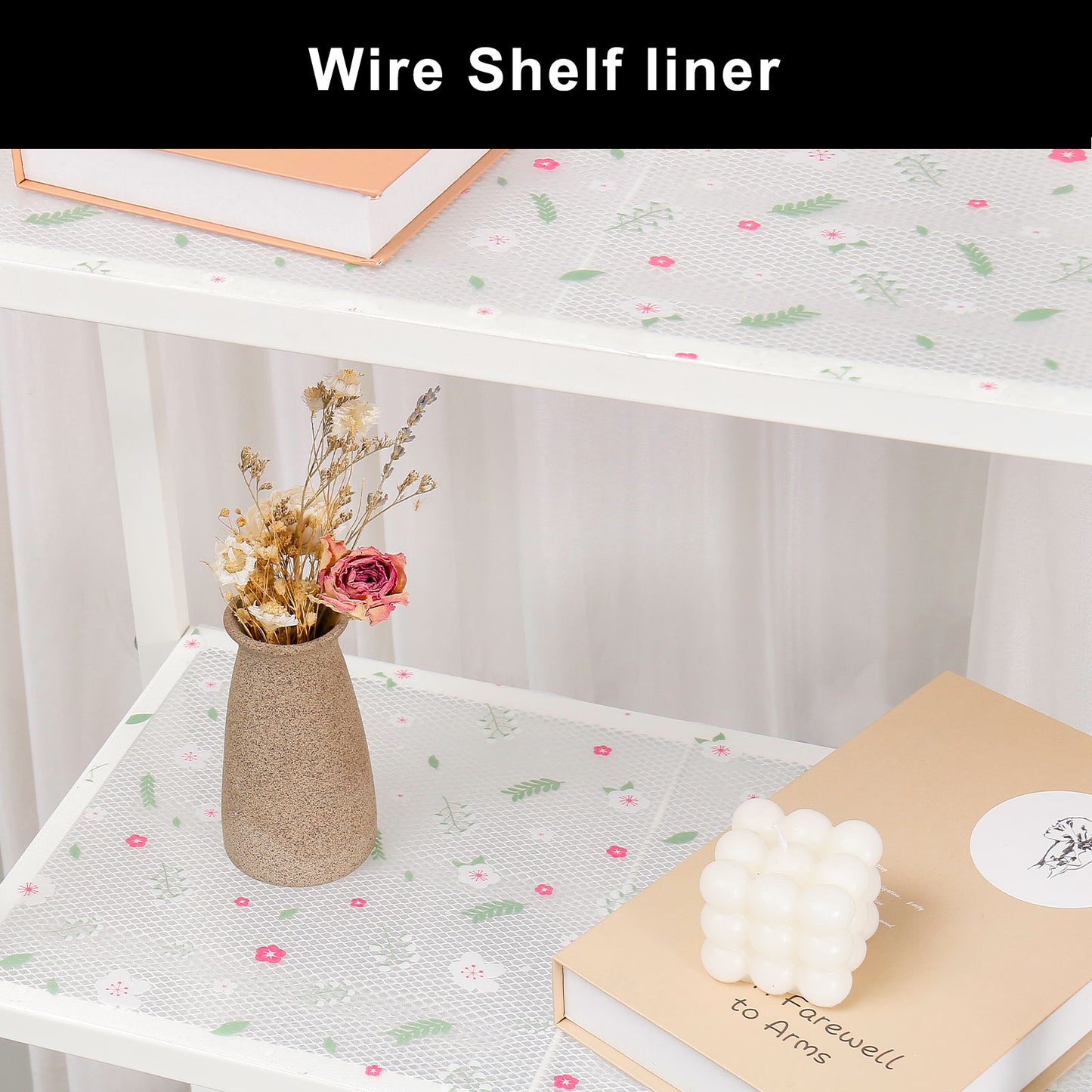 Cooyes Shelf Liner – Premium Non-Adhesive Cabinet & Drawer Liner for Kitchen – Waterproof Shelf Paper with Modern Pattern – Durable EVA Cabinet Mat – Easy to Cut