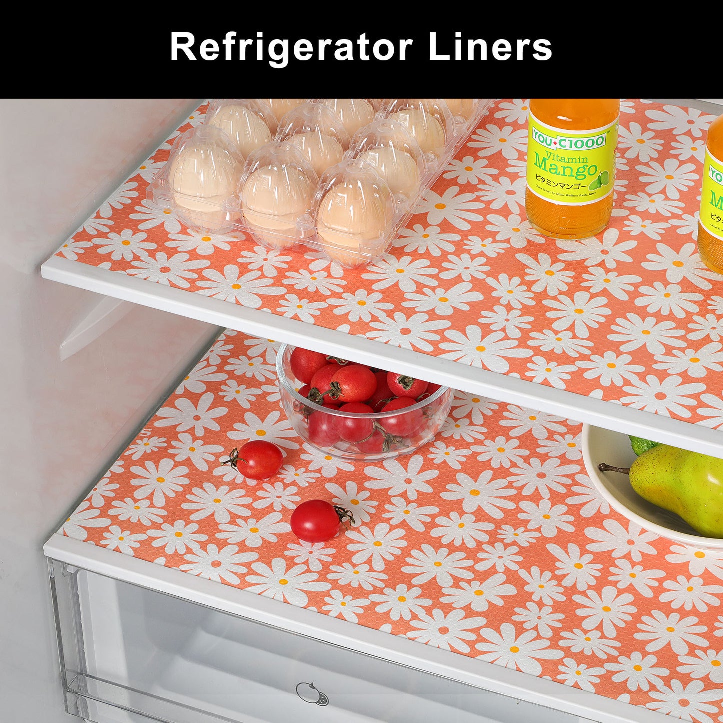 Cooyes Shelf Liner – Premium Non-Adhesive Cabinet & Drawer Liner for Kitchen – Waterproof Shelf Paper with Modern Pattern – Durable EVA Cabinet Mat – Easy to Cut