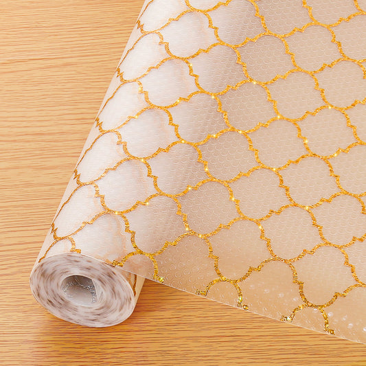 Cooyes Shelf and Drawer Liners for Kitchen Cabinets, Non Adhesive Cabinet Liner, EVA Waterproof Durable Non-Slip Drawer Mats for Shelves, Fridge, Storage, Kitchen Cupboards – Modern Pattern