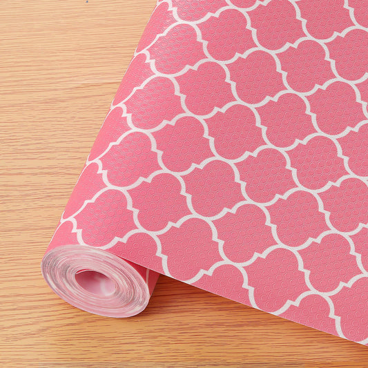 Cooyes Shelf and Drawer Liners for Kitchen Cabinets, Non-Adhesive Cabinet Liners, EVA Waterproof Durable Shelf Paper for Refrigerator, Shelves, Cupboard with European Pattern, Easy to Cut