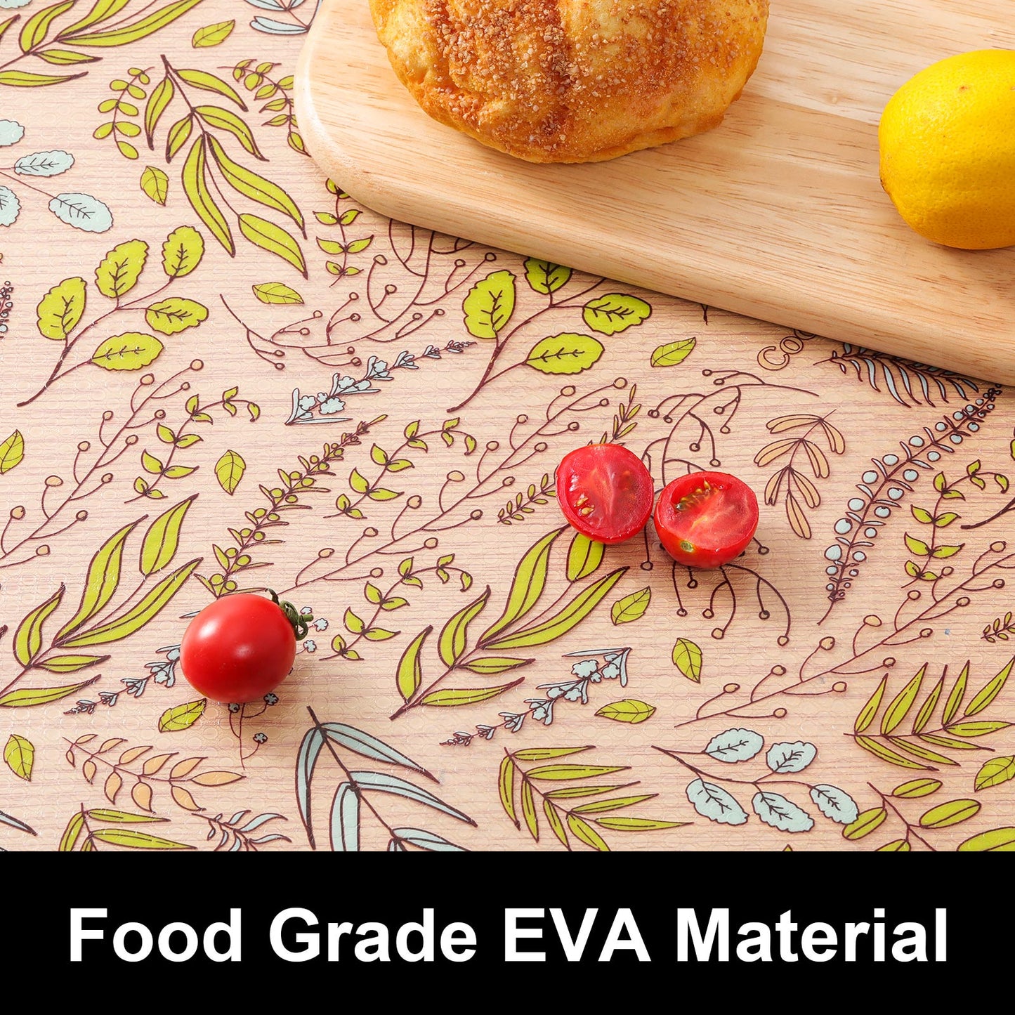 Cooyes Shelf and Drawer Liners for Kitchen Cabinets, Non Adhesive Cabinet Liner, EVA Waterproof Durable Non-Slip Drawer Mats for Shelves, Refrigerator, Storage, Desks