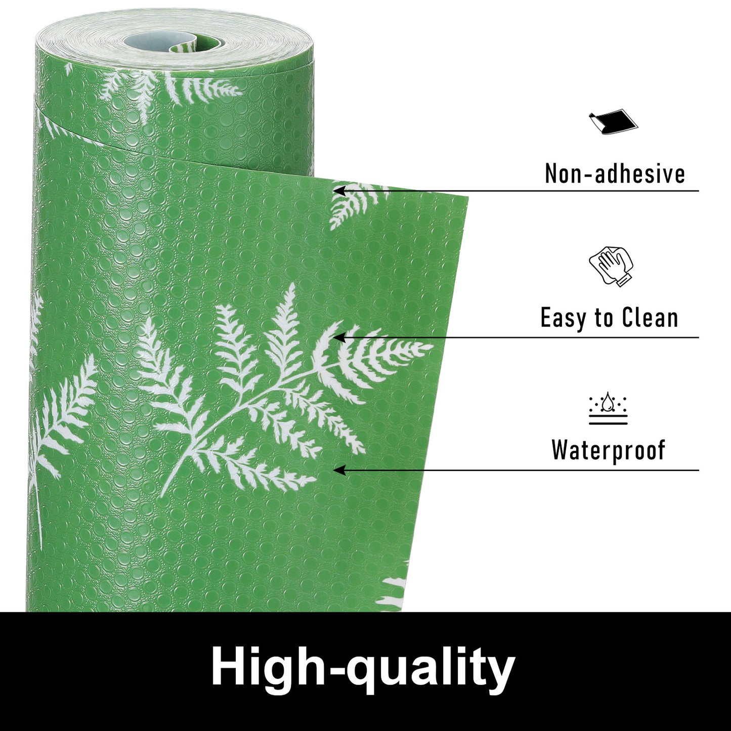 Cooyes Shelf and Drawer Liners for Kitchen Cabinets, Non Adhesive Cabinet Liner, EVA Waterproof Durable Non-Slip Drawer Mats for Shelves, Refrigerator, Storage, Desks