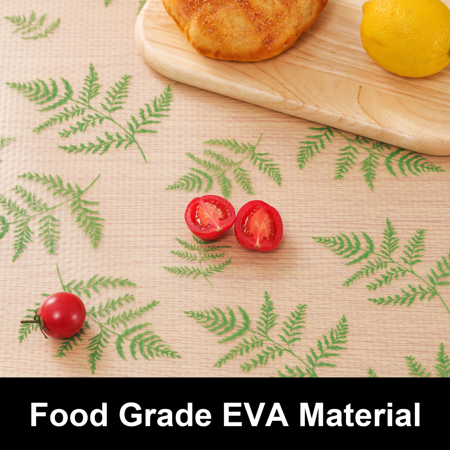 Cooyes Shelf and Drawer Liners for Kitchen Cabinets, Non Adhesive Cabinet Liner, EVA Waterproof Durable Non-Slip Drawer Mats for Shelves, Refrigerator, Storage, Desks