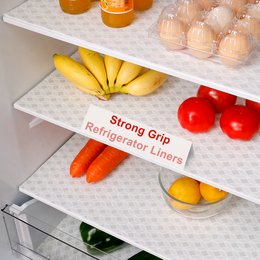 Cooyes Refrigerator Liners, Premium Absorbent Fridge Liners Non-Slip Washable, 12" x 24" Refrigerator Shelf Liners and Mats for Glass Shelves, Kitchen Cabinets, Non-Adhesive(6 PCS Green Veggie)