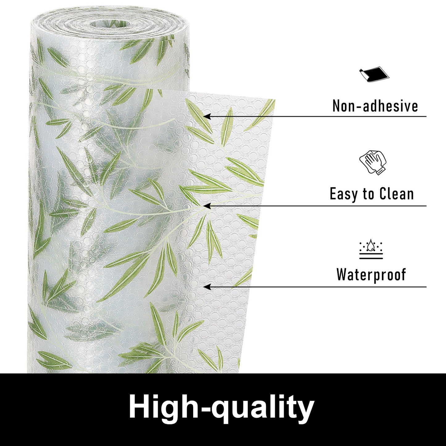 Cooyes Shelf and Drawer Liners for Kitchen Cabinets, Non Adhesive Cabinet Liner, EVA Waterproof Durable Non-Slip Drawer Mats for Shelves, Refrigerator, Storage, Desks