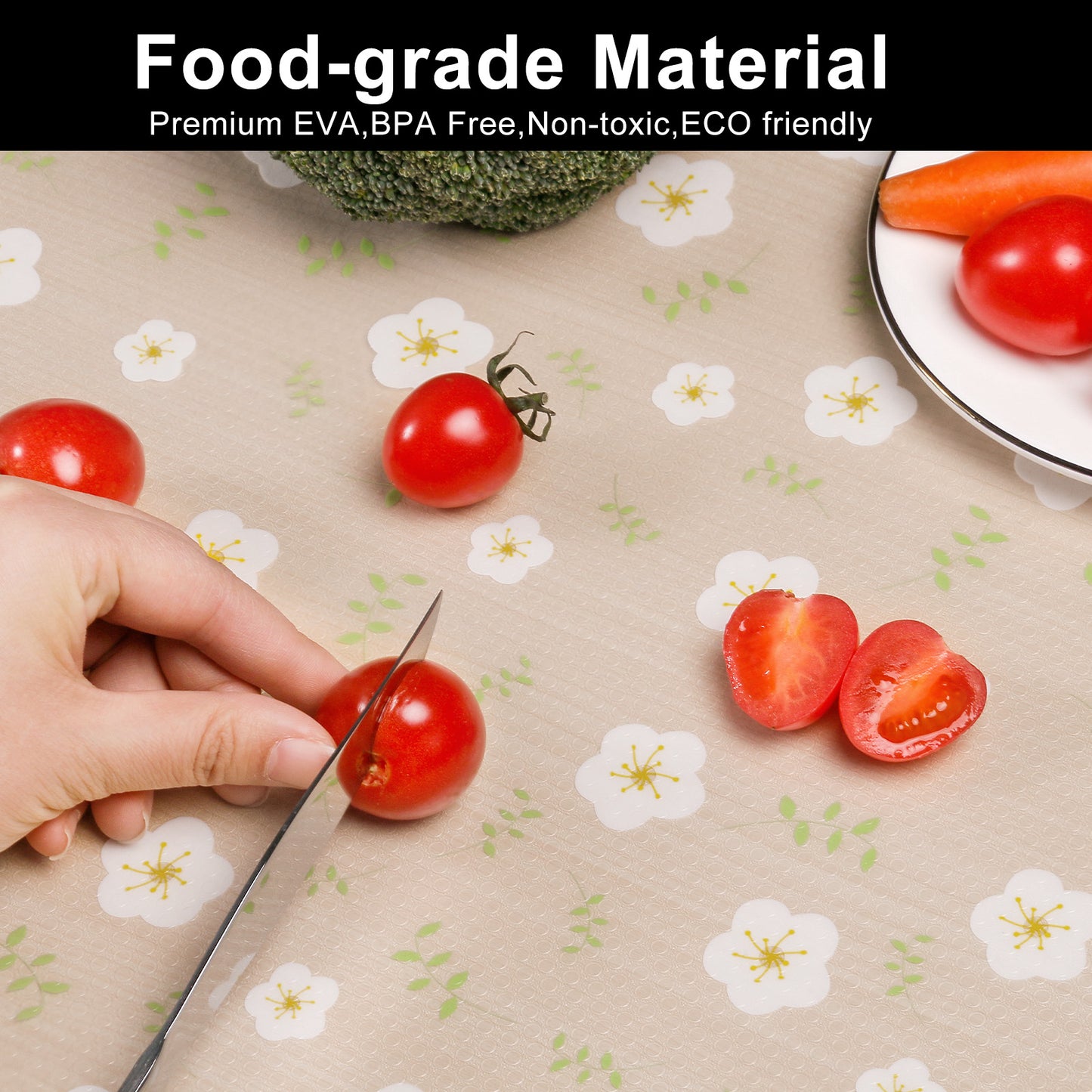 Cooyes Shelf Liner – Premium Non-Adhesive Cabinet & Drawer Liner for Kitchen – Waterproof Shelf Paper with Modern Pattern – Durable EVA Cabinet Mat – Easy to Cut
