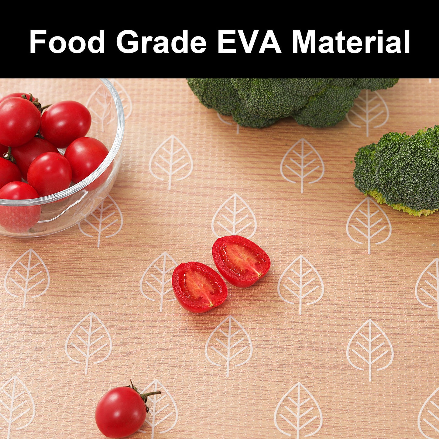 Cooyes Shelf and Drawer Liners for Kitchen Cabinets, Non Adhesive Cabinet Liner, EVA Waterproof Durable Non-Slip Drawer Mats for Shelves, Refrigerator, Storage, Desks