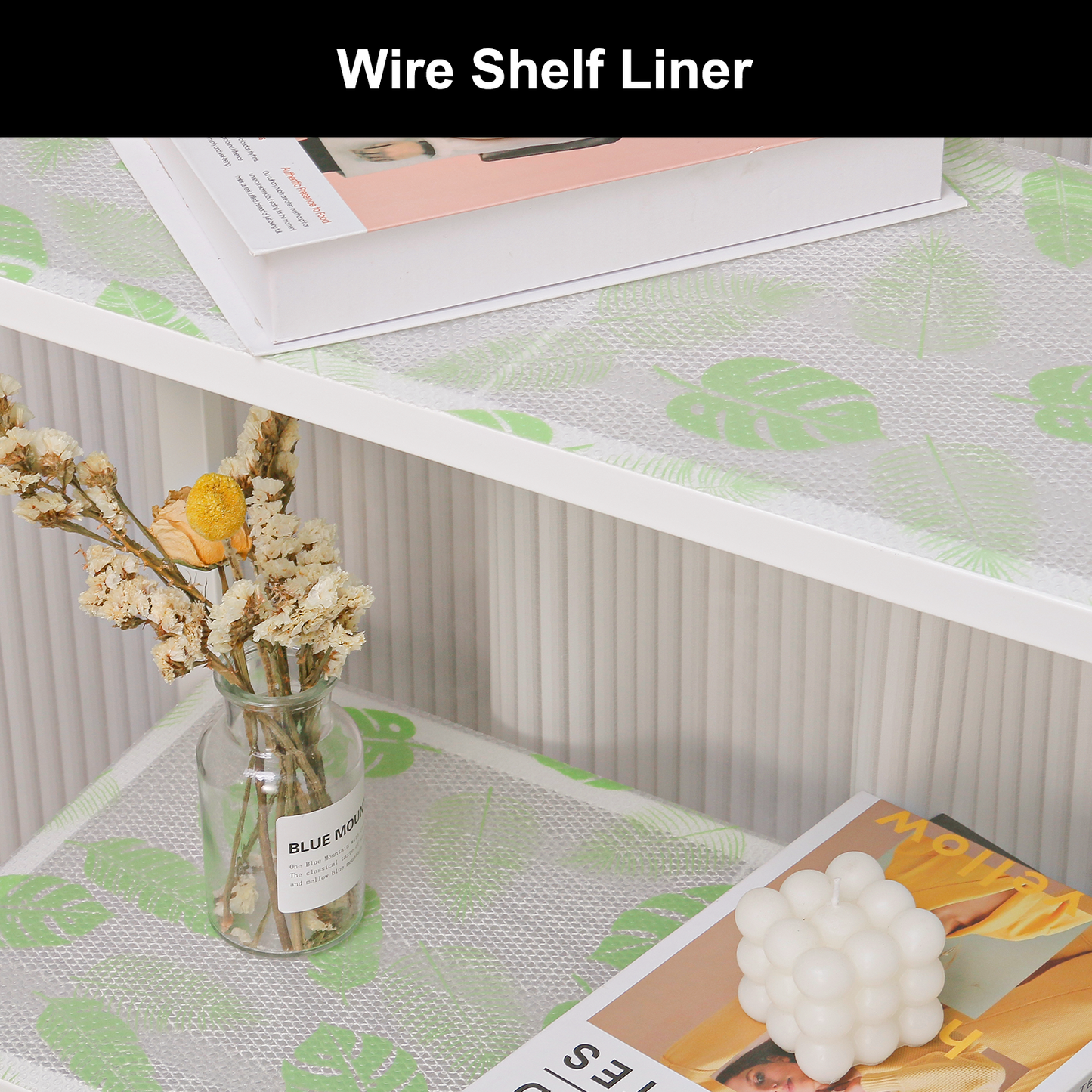 Cooyes Shelf Liner – Premium Non-Adhesive Cabinet & Drawer Liner for Kitchen – Waterproof Shelf Paper with Modern Pattern – Durable EVA Cabinet Mat – Easy to Cut
