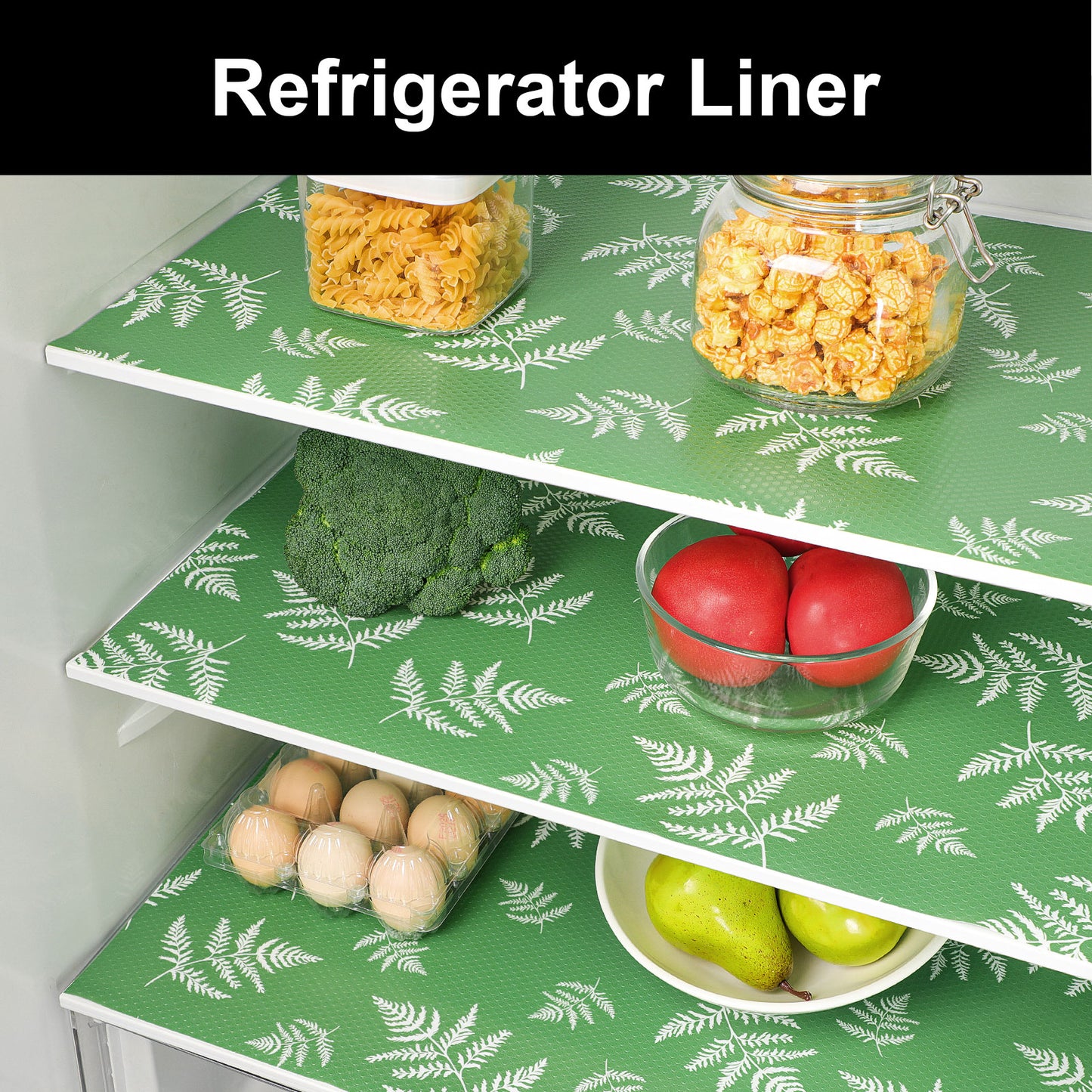 Cooyes Shelf and Drawer Liners for Kitchen Cabinets, Non Adhesive Cabinet Liner, EVA Waterproof Durable Non-Slip Drawer Mats for Shelves, Refrigerator, Storage, Desks