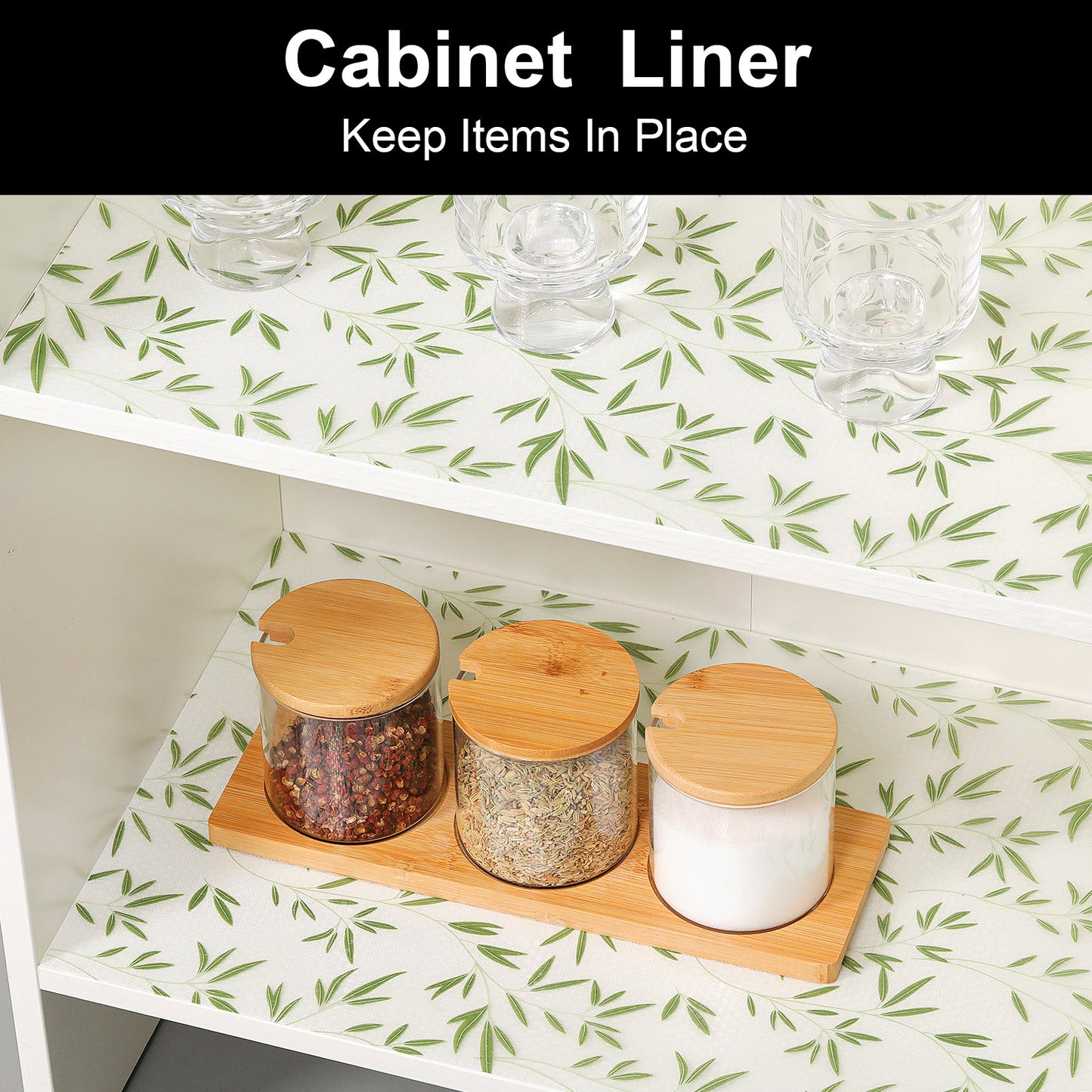 Cooyes Shelf and Drawer Liners for Kitchen Cabinets, Non Adhesive Cabinet Liner, EVA Waterproof Durable Non-Slip Drawer Mats for Shelves, Refrigerator, Storage, Desks