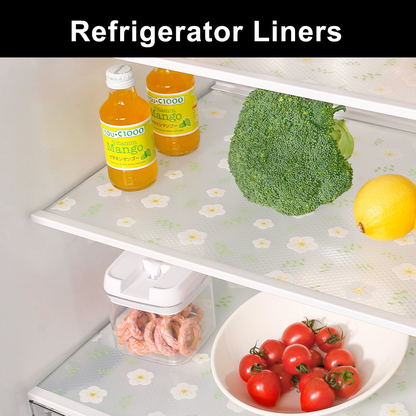 Cooyes Shelf Liner – Premium Non-Adhesive Cabinet & Drawer Liner for Kitchen – Waterproof Shelf Paper with Modern Pattern – Durable EVA Cabinet Mat – Easy to Cut