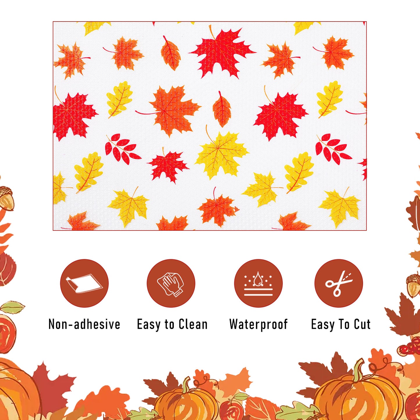 Cooyes Shelf and Drawer Liners for Kitchen Cabinets, Non Adhesive Cabinet Liner, EVA Waterproof Durable Non-Slip Drawer Mats for Shelves, Refrigerator, Storage, Desks