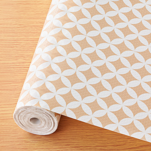 Cooyes Shelf Liner for Kitchen Cabinets – Non-Adhesive Waterproof EVA Liner for Drawers and Cabinets – Durable, Easy-to-Cut Shelf Paper with Modern Pattern