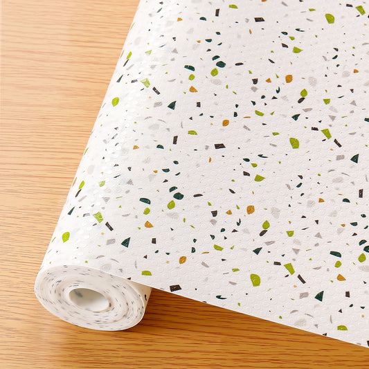 Cooyes Shelf Drawer Liner for Kitchen Cabinets, Non Adhesive Drawer Liner for Kitchen, Waterproof Cabinet Liners with Modern Pattern, EVA Washable Shelf Paper for Refrigerator/Dresser/Wire Shelving