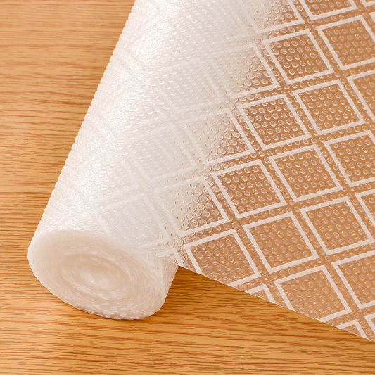 Cooyes Shelf Liner – Non-Adhesive Shelf Liners for Kitchen Cabinets – Waterproof Shelf Paper with Modern Pattern – Durable EVA Cabinet Liners