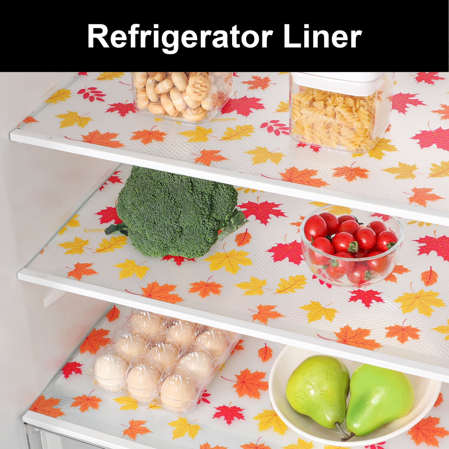 Cooyes Shelf and Drawer Liners for Kitchen Cabinets, Non Adhesive Cabinet Liner, EVA Waterproof Durable Non-Slip Drawer Mats for Shelves, Refrigerator, Storage, Desks