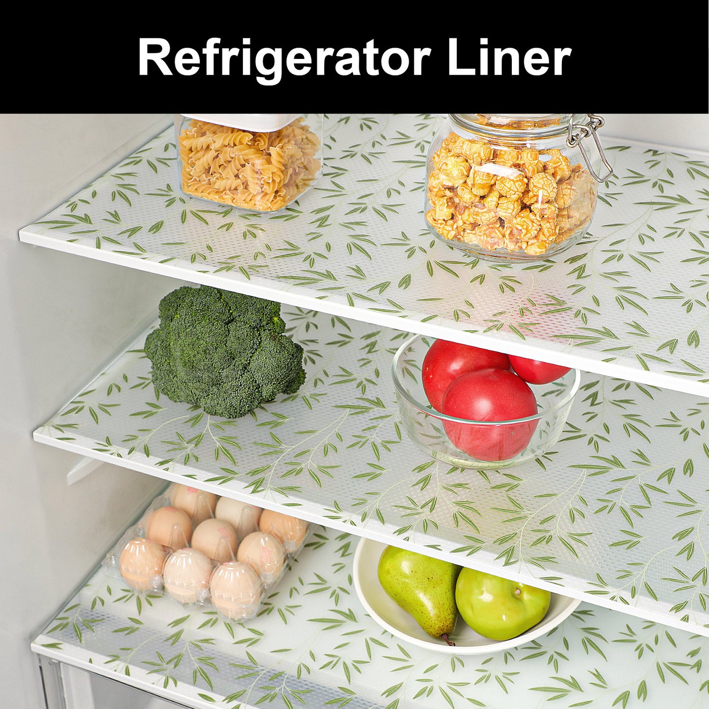 Cooyes Shelf and Drawer Liners for Kitchen Cabinets, Non Adhesive Cabinet Liner, EVA Waterproof Durable Non-Slip Drawer Mats for Shelves, Refrigerator, Storage, Desks