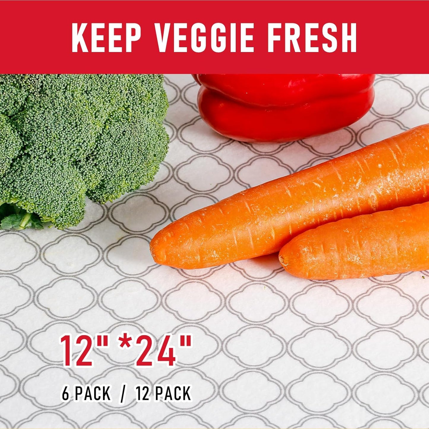 Cooyes Non Slip Refrigerator Liners, 2 in 1 Absorbent Fridge Liners and Fresh Mats Machine Washable, Refrigerator Shelf Liner for Glass Shelves Kitchen Cabinet Drawer Liners