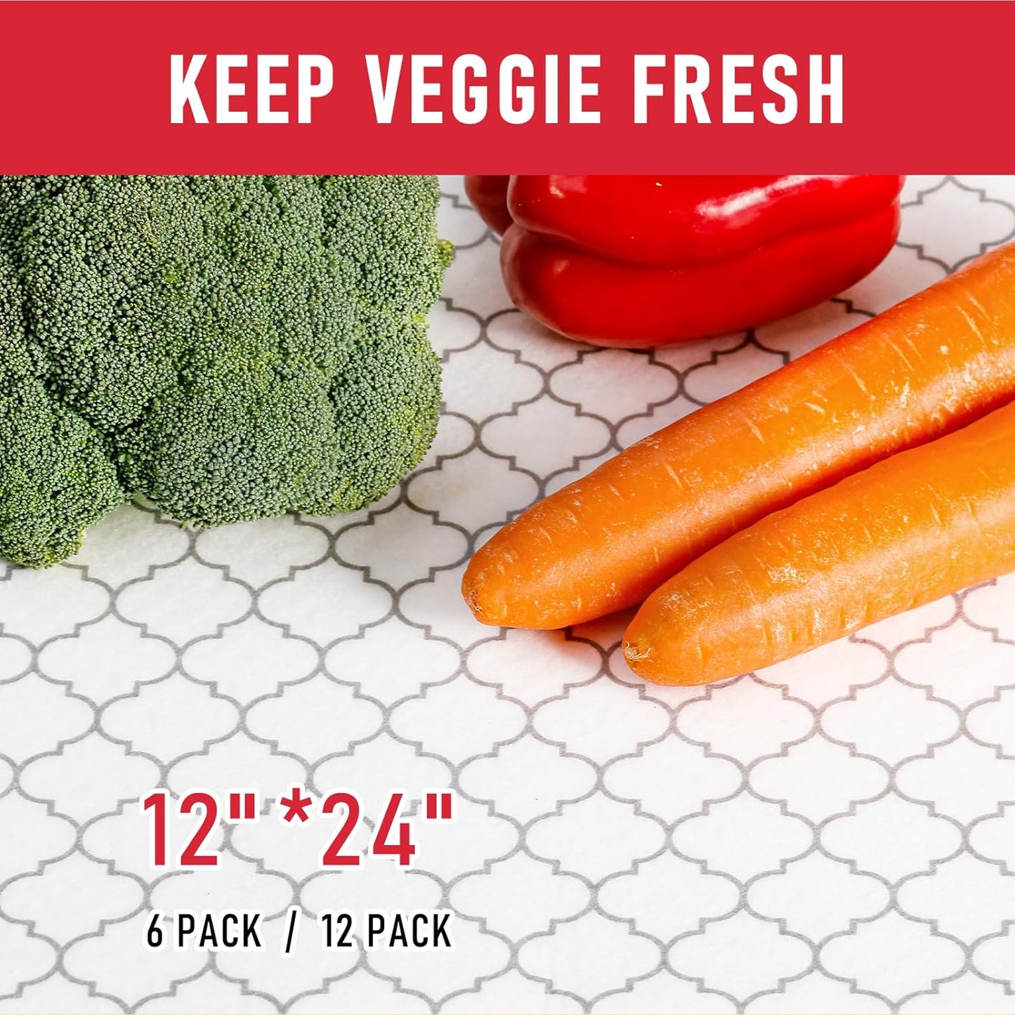 Cooyes 12 Pack Refrigerator Liners, Non Slip Fridge Liners Mats Washable, Refrigerator Shelf Liner for Glass Shelves and Kitchen Cabinet Drawer