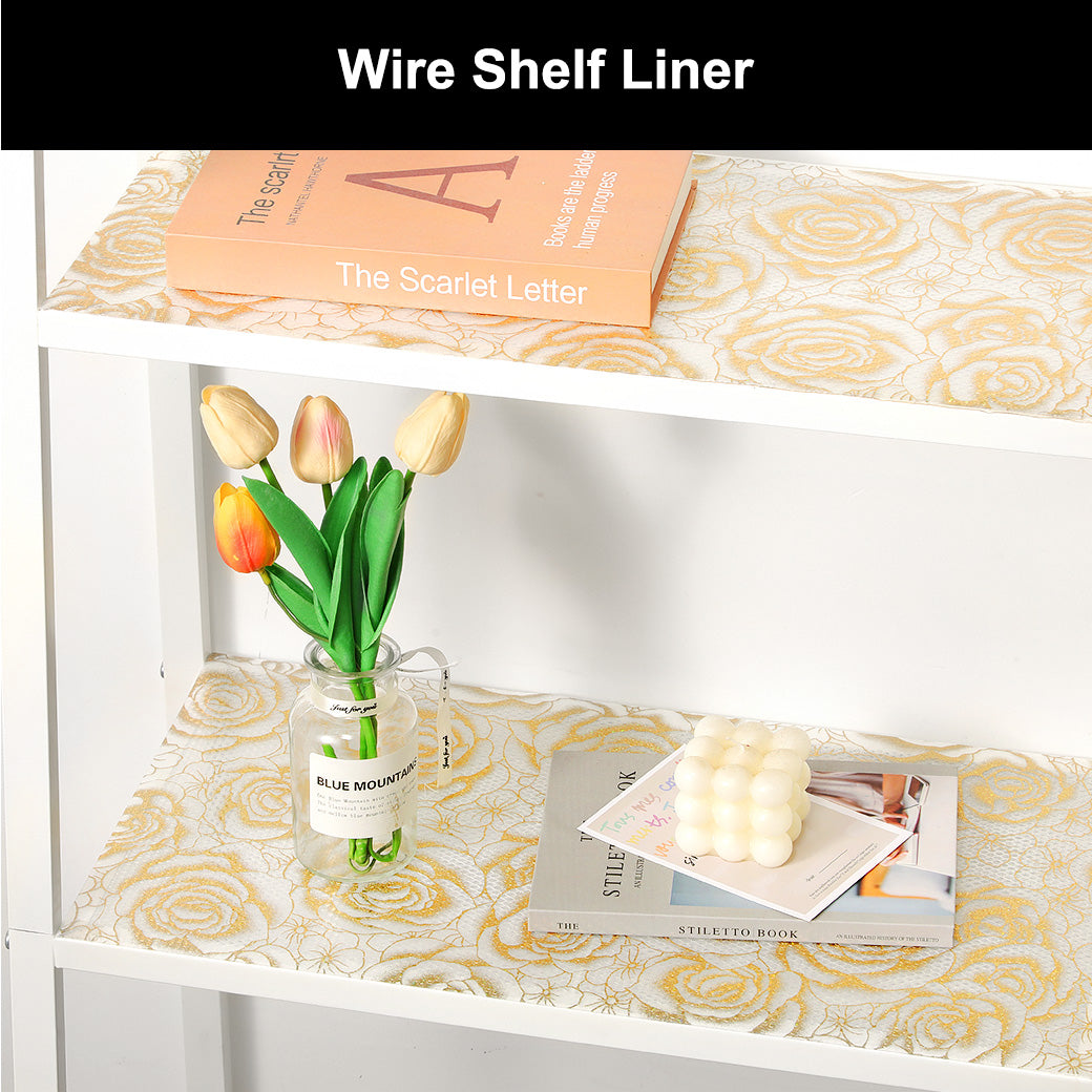Cooyes Shelf Liner – Premium Non-Adhesive Cabinet & Drawer Liner for Kitchen – Waterproof Shelf Paper with Modern Pattern – Durable EVA Cabinet Mat – Easy to Cut