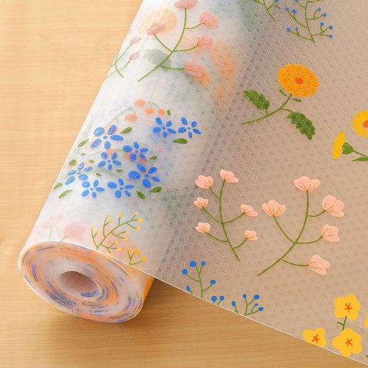 Shelf Liner – Non-Adhesive Shelf Liners for Kitchen Cabinets – Waterproof Shelf Paper with Modern Pattern – Durable EVA Cabinet Liners