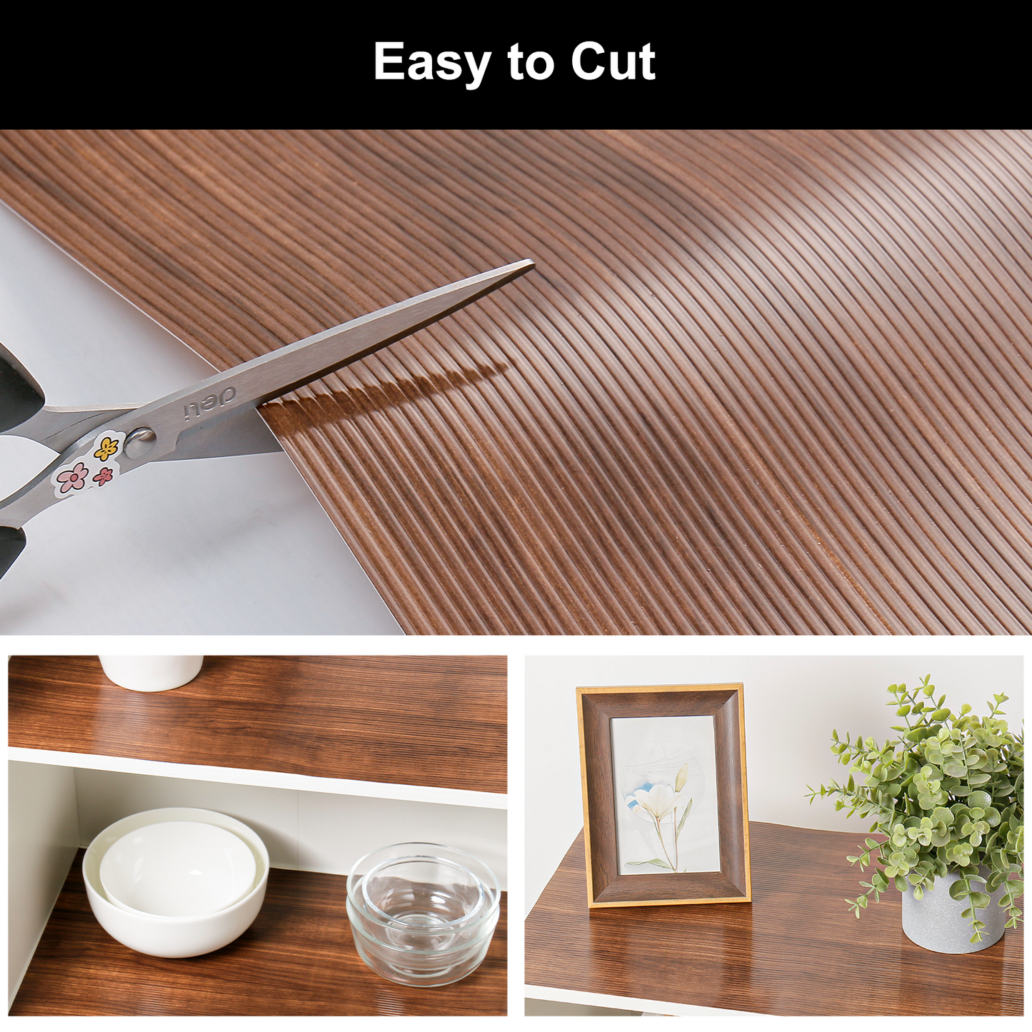 Cooyes Shelf Liner – Premium Non-Adhesive Cabinet & Drawer Liner for Kitchen – Waterproof Shelf Paper with Modern Pattern – Durable EVA Cabinet Mat – Easy to Cut