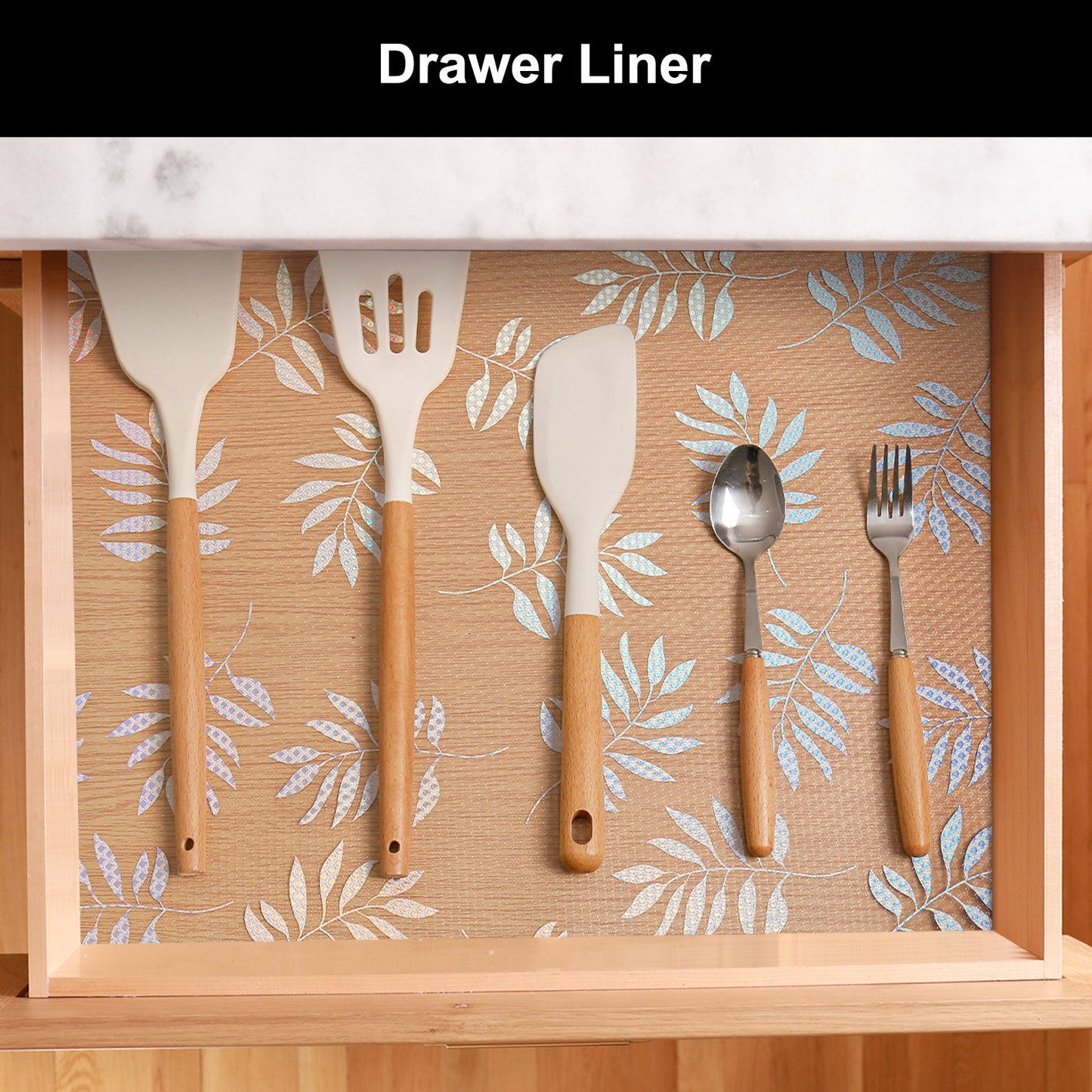 Cooyes Shelf Liner – Premium Non-Adhesive Cabinet & Drawer Liner for Kitchen – Waterproof Shelf Paper with Modern Pattern – Durable EVA Cabinet Mat – Easy to Cut