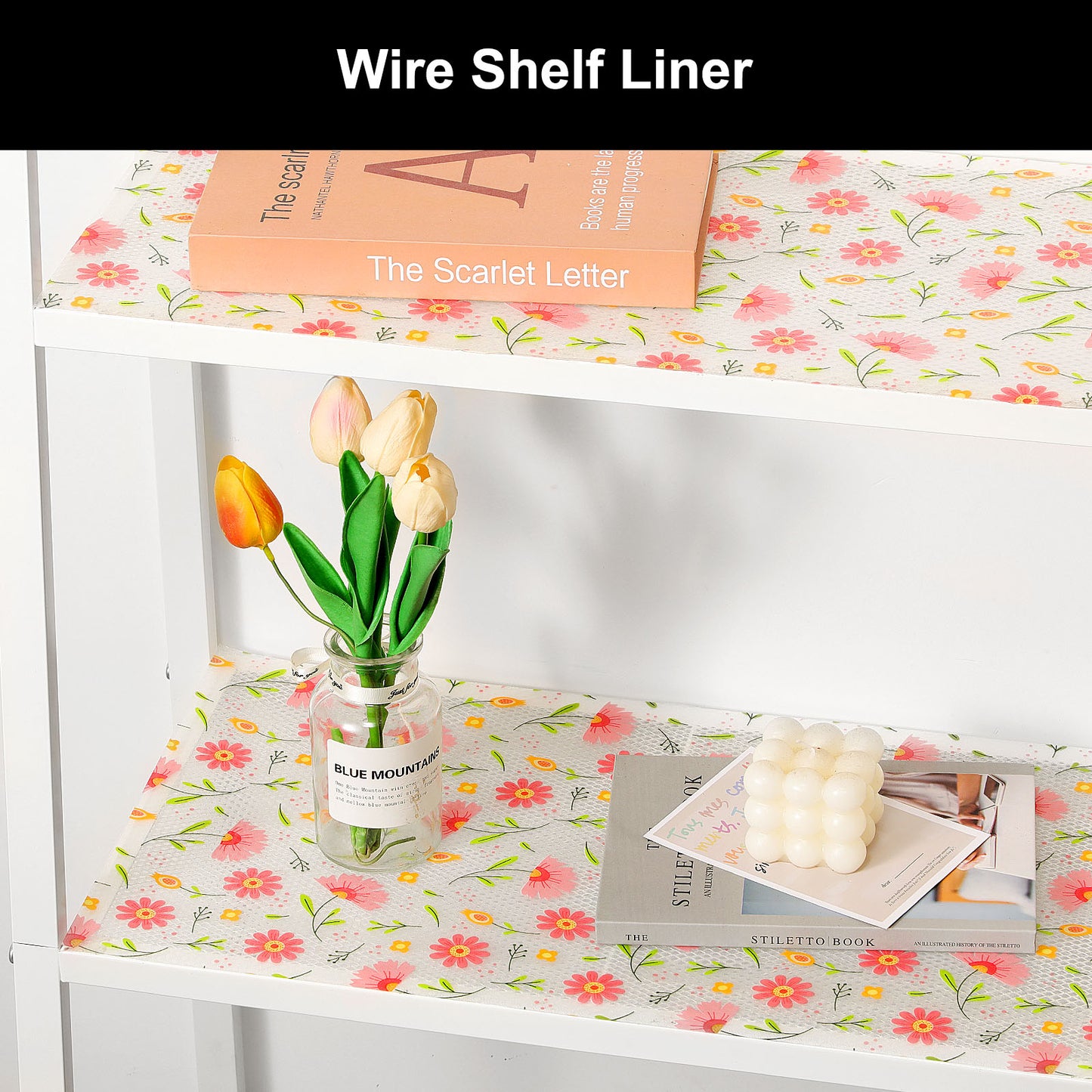 Cooyes Shelf Liner – Premium Non-Adhesive Cabinet & Drawer Liner for Kitchen – Waterproof Shelf Paper with Modern Pattern – Durable EVA Cabinet Mat – Easy to Cut