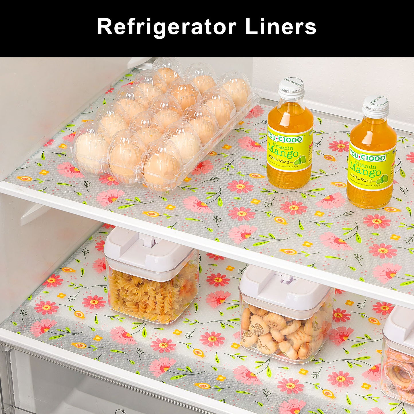Cooyes Shelf Liner – Premium Non-Adhesive Cabinet & Drawer Liner for Kitchen – Waterproof Shelf Paper with Modern Pattern – Durable EVA Cabinet Mat – Easy to Cut