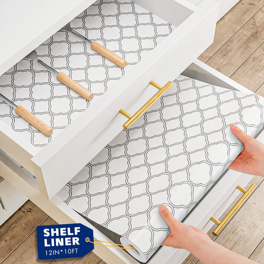 drawer liner cabinet liner shelf liner white geometric